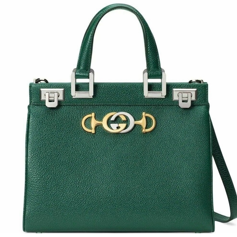 Gucci Zumi Shibuya Green Medium Top Handle Bag